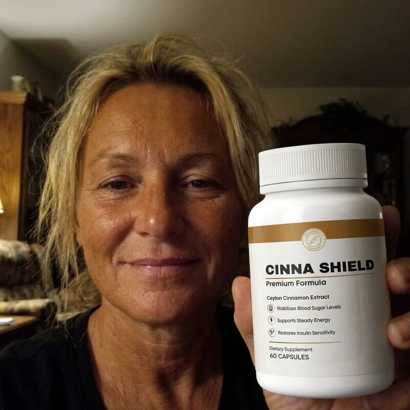 Cinna Shield customer holding their bottle